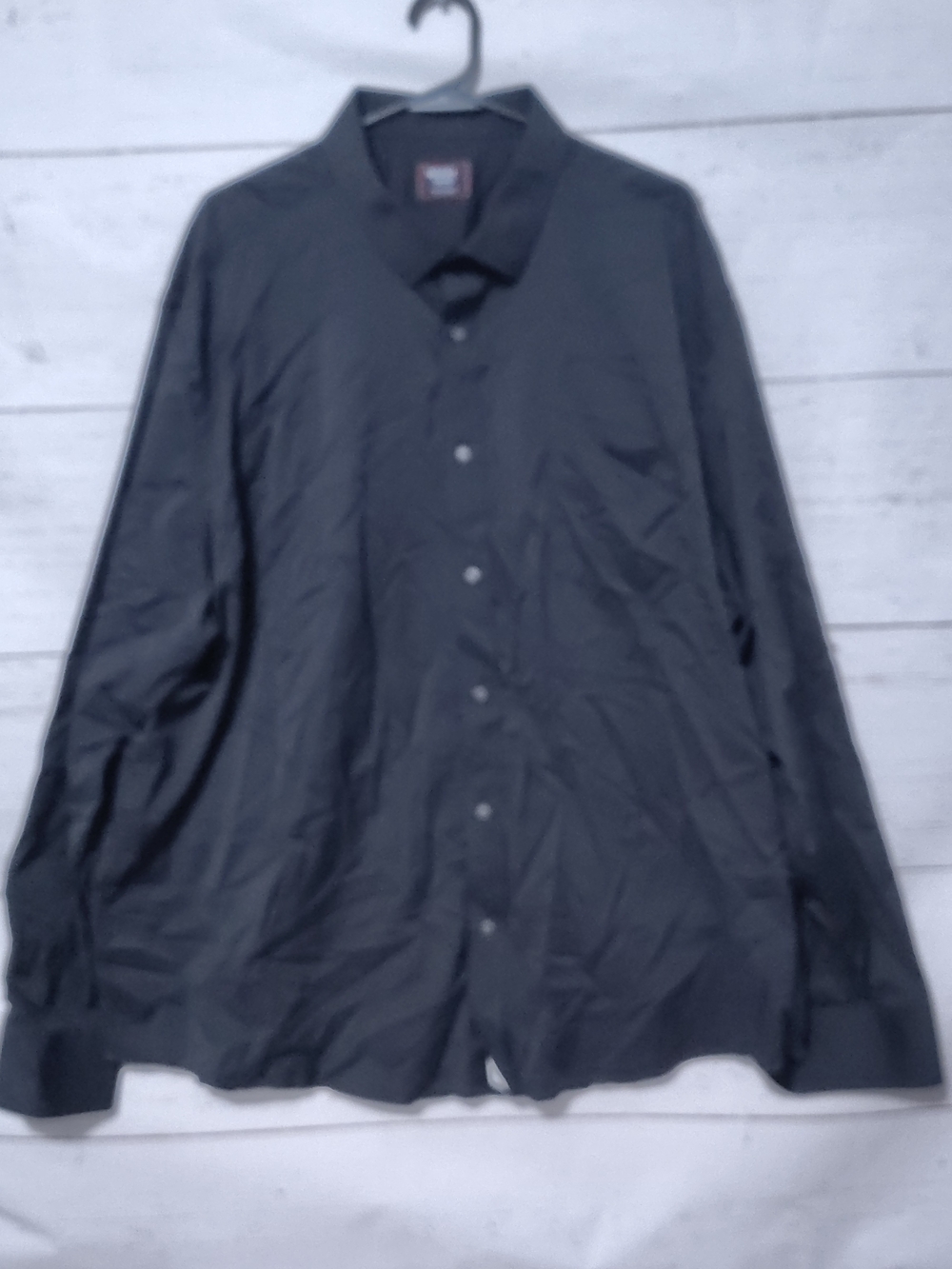 UNTUCKit Gironde Men's 3XL Big & Tall Black Solid Button-Up Shirt Long Sleeve